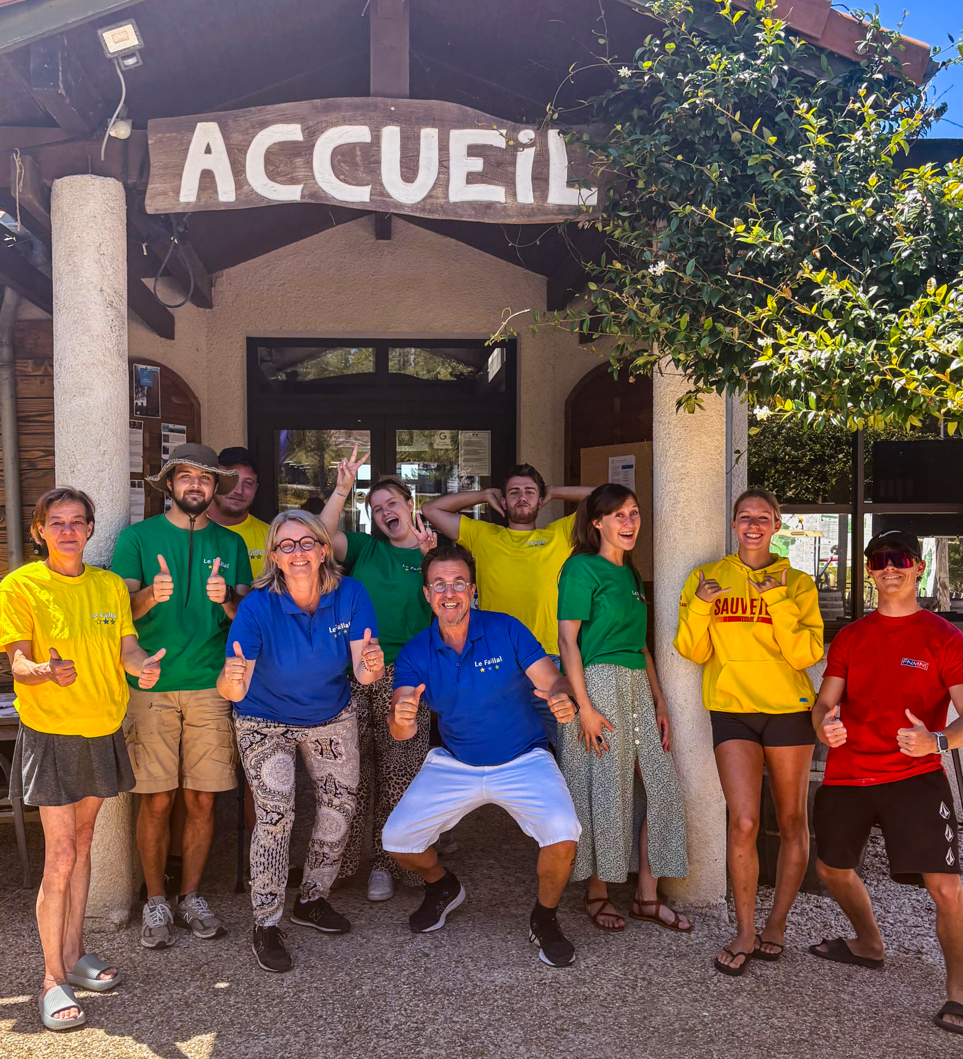 équipe du camping